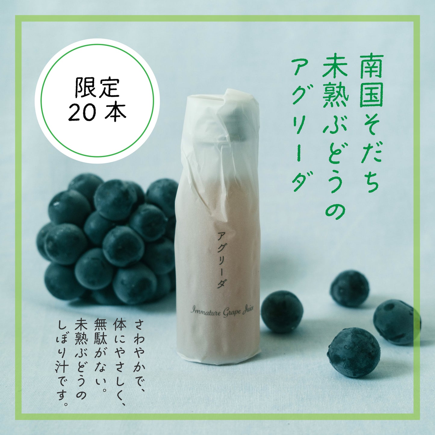 南国そだち 未熟ぶどうのアグリーダ