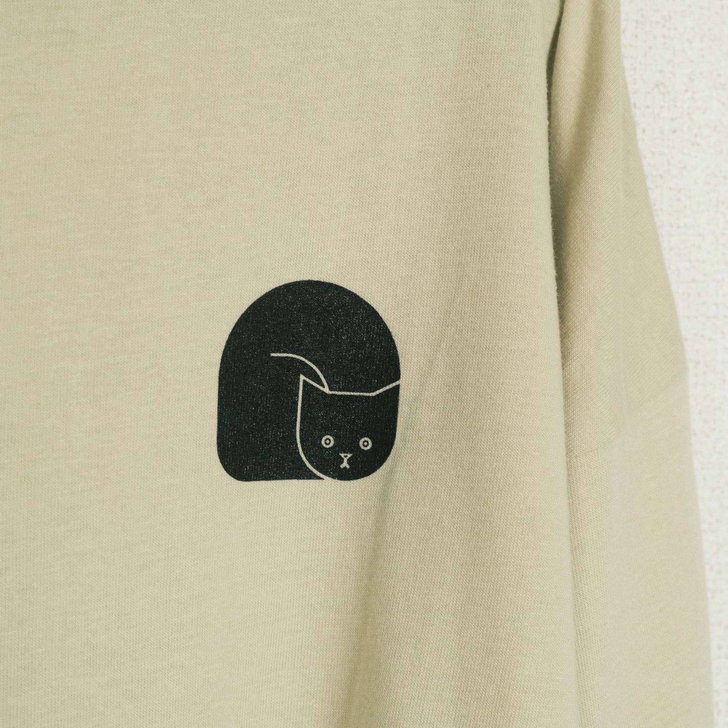 ねこTシャツ ロング 四角ねこ